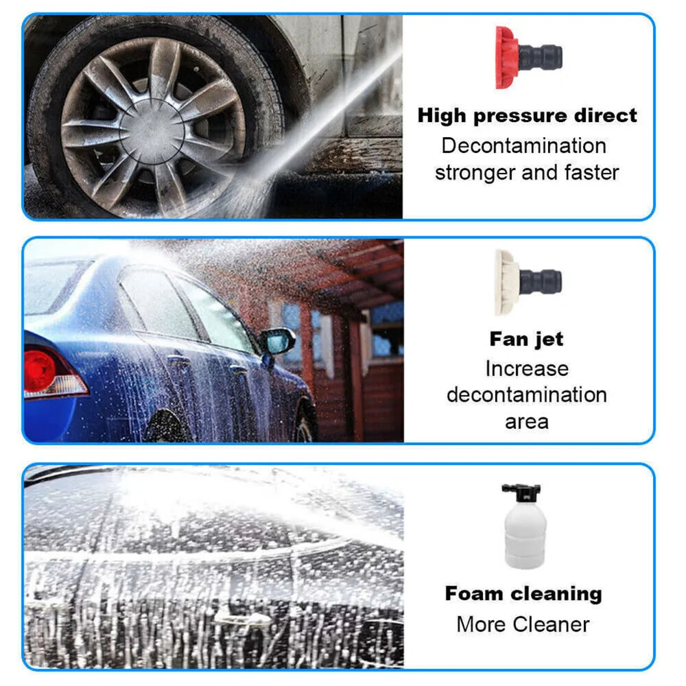 Cordless 300W High-Pressure Car Washer – 30Bar, 12000mAh, Foam Gun